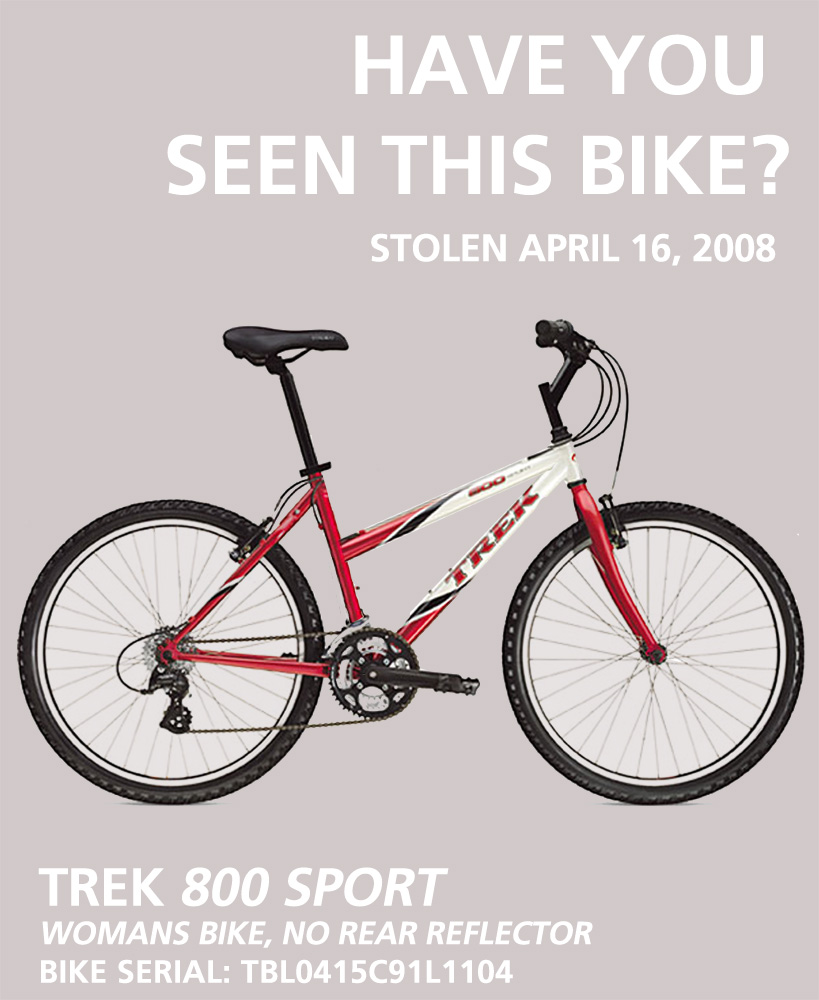 TREK 800 Sport Chicago Stolen Bike Registry